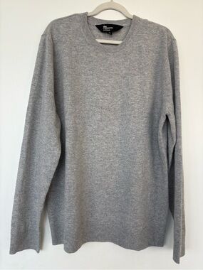 NWT Cashmere beautiful sweater By the Commons Heather light grey sz XL